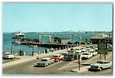 Jamestown Rhode Island RI Postcard Approaching The Jamestown Wharf Newport Ferry picture