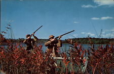 Morris Manitoba Canada ~ hunters hunting rifle boat ~ postcard sku971 picture