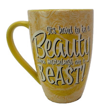 Disney Parks Belle Hard to be a Beauty Mornings Are A Beast Yellow Cup Mug 5
