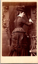 Antique c1860s CDV Photograph Woman London by Alexandar Bassano back view picture