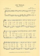 WABASH COLLEGE vintage song sheet c1927 