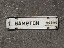 1961 Hampton Virginia City Topper License Plate VA 20025 picture