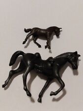 2 Plastic Horse Figure Toys picture