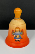 Vintage 1977 Anri Angel Wood Holiday Bell picture