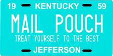 Mail Pouch Tobacco 1959 Kentucky License plate picture
