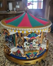 Vtg Mr Christmas Holiday Merry Go Round Carousel Lights 21 Carols Electric 1994 picture