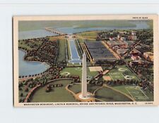 Postcard Washington Monument Lincoln Memorial Potomac River Washington DC USA picture