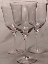 ROYAL PRESTIGE 3 ELEGANT LEAD CRYSTAL WINE GLASSES 