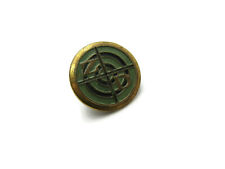 ZD Bullseye Green & Black Target Design Gold Tone Pin picture