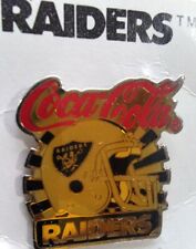 NFL Raiders Pin Coca Cola Vtg 1990s NOS Nice Las Vegas Oakland  picture