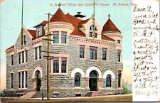 Postcard U.S. Post Office and Customs House in St. Albans, Vermont picture