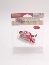 Lemax Christmas Village Sledding With Santa & Elves Figurine Snow Sled Opened picture