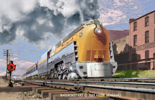 C&O L-1 4-6-4 “YELLOWBELLY,” LTD EDITION ORIG PRINT, ART BY ANDY ROMANO R19-431 picture