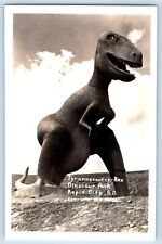 Rapid City South Dakota SD Postcard RPPC Photo Tyrannnosaurus Rex Dinosaur Park picture