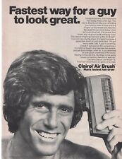 Clairol Air Brush Man's Fastest Hair Dryer 1971Vintage Magazine Print Ad Styling picture
