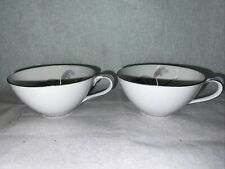 2 Vintage Wentworth China Cups Silver Wheat Pattern Coffee Tea Inside Pattern picture