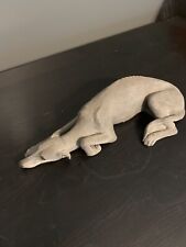 Sandicast Grey Greyhound Dog Sculpture 12” Signed Sandra Brue 1994 picture