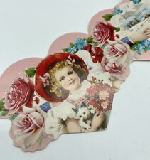 TWO Vintage Victorian Die Cut Valentine Wall Decor 30