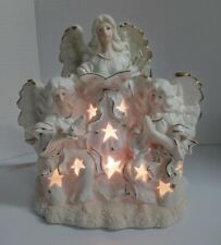 Vintage JC Penney Home Collection Angel Bisque Accent Light Luminary 8x8