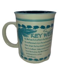 Vintage Key West Florida Nautical Souvenir Ceramic Coffee Mug Cup History Map picture