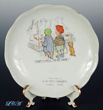 Antique BASIN WYOMING souvenir ADVERTISING plate C. B. KERSCHNER proprietor picture