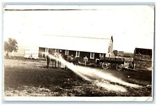 c1910's Horses Wagon Cushing Minnesota MN RPPC Photo Posted Antique Postcard picture