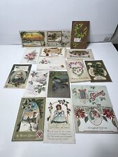 Mixed Lot of 16 Vintage Christmas Post Cards Some Rare picture