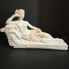 Elegant Vtg Venus Italian Chalkware Plaster Goddess Sculpture Figurine Art picture