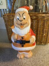 Vintage Hartz Christmas Santa Claus Dog Rubber Squeaky Squeak Toy picture
