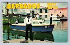 Barbados-West Indies, Bridgetown, Harbor Police, Vintage Souvenir Postcard picture