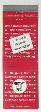 Delaware Fund Delaware Income Fund Investing is Mutual 20 Strike Matchbook Cover picture