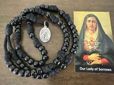 Seven Sorrows Catholic Chaplet -Durable Rosary- Mater Dolorosa Medal - Handmade picture