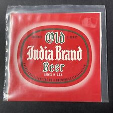 Vintage 1957 Old India Brand UNUSED Paper Label New Haven Connecticut Q2048 picture
