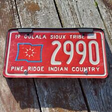 1986 Oglala Sioux Tribe Pine Ridge Indian Country LICENSE PLATE + Holder - 