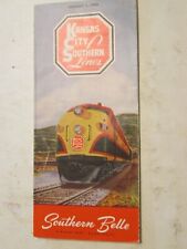 Kansas City Southern Time Table Jan. 1 1953 Southern Belle picture