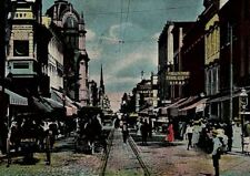1910 CHARLESTON SC KING ST HORSES CIGARS MAIN STREET BUSINESSES POSTCARD 14-79 picture