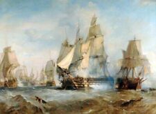 Art Oil painting John+Christian+Schetky-The+Battle+Of+Trafalgar sail boats picture