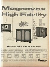 1956 Magnavox Radio Phonograph TV Console Brittany Berkshire Cosmopoiltan Ad picture