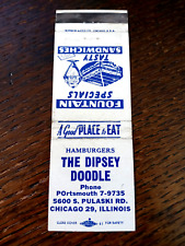 Vintage Matchbook: The Dipsey Doodle, Chicago, IL Hamburgers picture