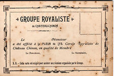 Map - Royalist Group of CHATEAU-CHINON (58) picture