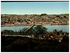 England. Bewdley. Bideford from the Fort.  Vintage Photochrome by P.Z, Photoch picture