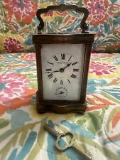 VINTAGE TIFFANY & CO.  Brass Carriage Clock 11 Jewels France picture
