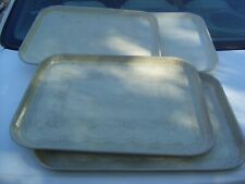 4 Vintage Cambro Camtray Fiberglass Floral Beige Serving Trays 2 & 2 total 4 picture