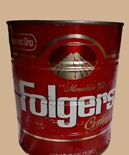 Vintage Folgers 39 Oz Big Lewbowski Coffee Can Tin No Lid picture