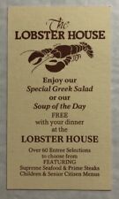 Vintage Business Card The Lobster House Williamsburg, Virginia picture