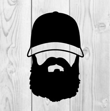 Bearded man with baseball hat hunting decal, auto, boat, laptop, Stanley picture