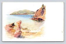 Antique Postcard Artist E Louis Lessieux Theoule 1906 Beach Shore Castle picture