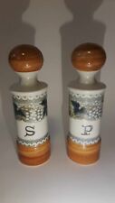 Vintage Goebels W. Germany Bergund Floral Salt And Pepper Shakers Mid Century picture