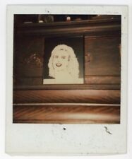 vintage 1980s color polaroid PHOTO strange PIANO with WOMAN'S portrait picture