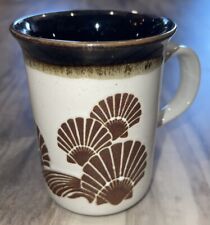 Vintage Otagiri Nautical Seashell Stoneware Coffee Mug Speckled Ocean 4” picture